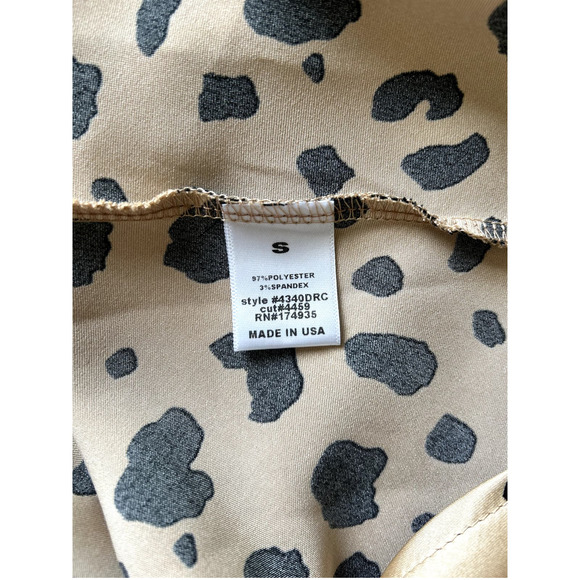 Renee C. leopard spaghetti strap cami slip dress size small - Picture 8 of 8